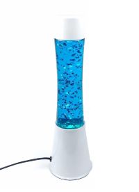 Лава лампа Гиперболоид синяя с блестками, 38 см